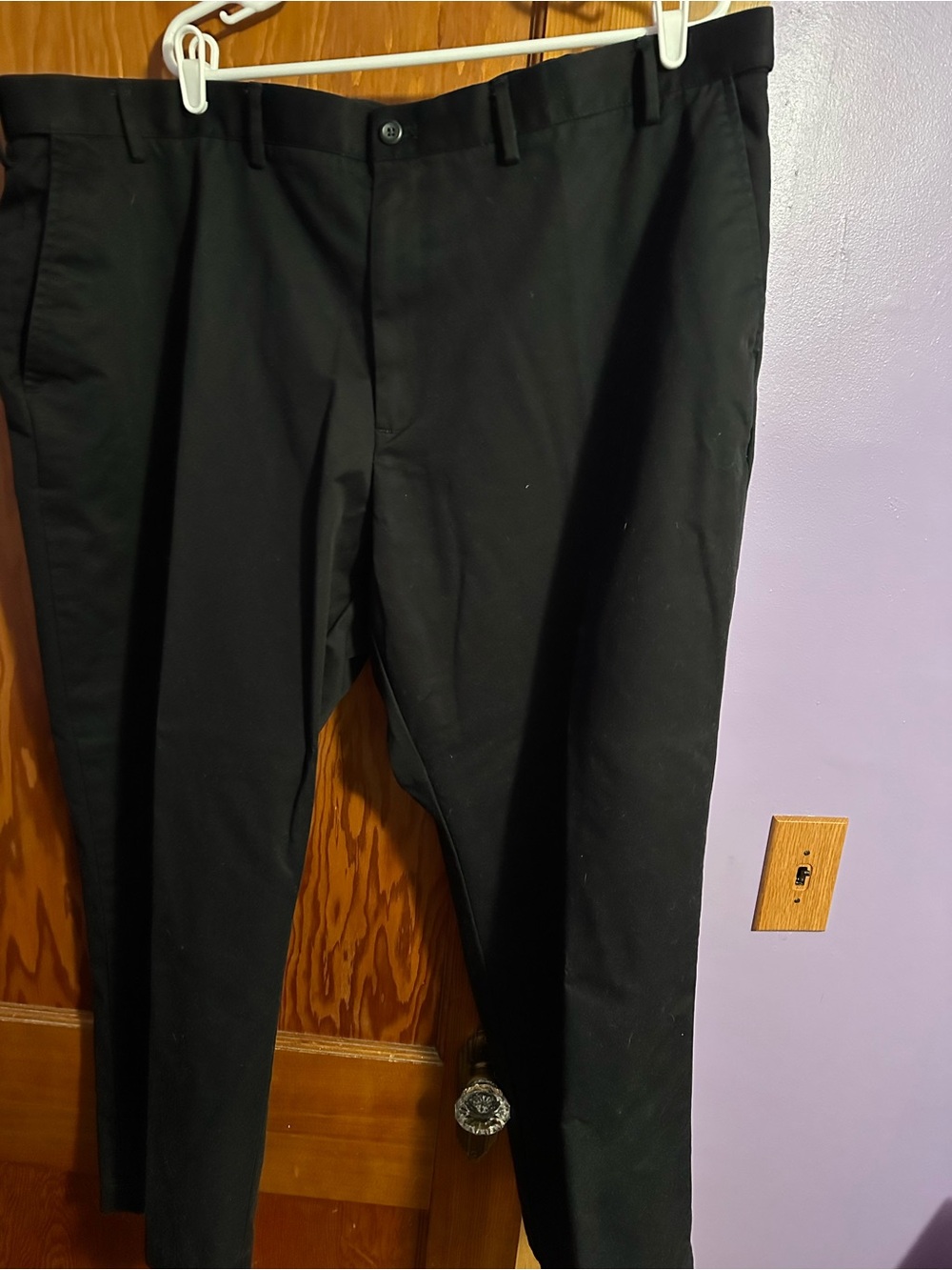 Izod Black Men's Dress Pants - Straight Leg